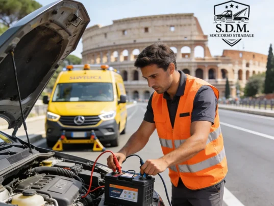 Depannage Stradale Roma - SDM CAR SRLS depannage stradale roma intervento cambio batteria sdm car